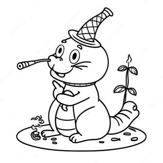 Alice In Wonderland Caterpillar Smoking Coloring Pages