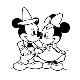 Mickey And Minnie Coloring Pages