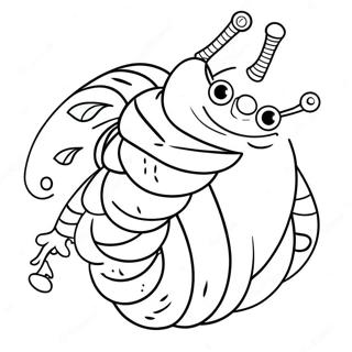 Larva Coloring Pages