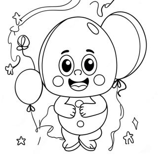 Joyful 1st Birthday Balloon Coloring Page 32084-25370