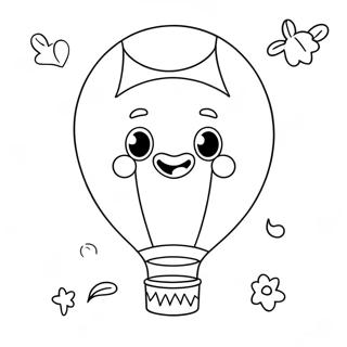 Joyful 1st Birthday Balloon Coloring Page 32084-25372