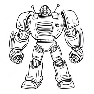 Real Steel Fighting Robot Coloring Page 32104-25375