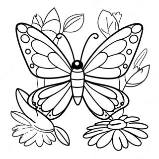 Colorful Butterfly Pollinator Coloring Page 32134-25410