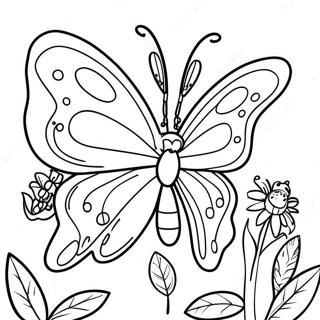 Colorful Butterfly Pollinator Coloring Page 32134-25411