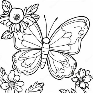 Colorful Butterfly Pollinator Coloring Page 32134-25412