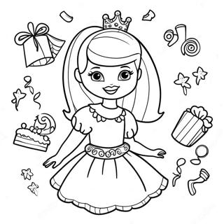 Happy Birthday Barbie Birthday Coloring Pages