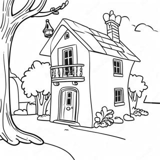 आकर्षक गाँव का घर Coloring Page 32184-25436