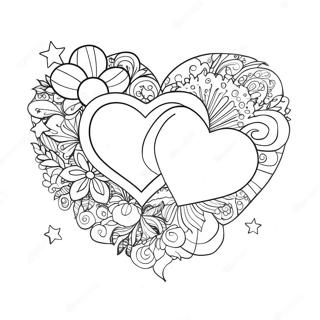 Hearts And Stars Coloring Page 32193-25459