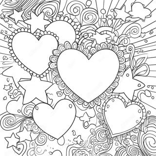 Hearts And Stars Coloring Page 32193-25460