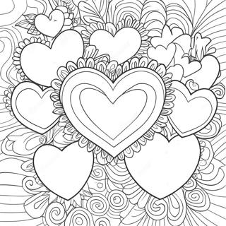 Hearts And Stars Coloring Pages