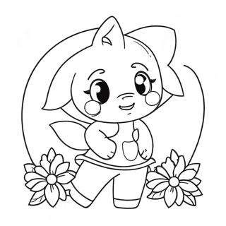 Niedliche Amy Rose Mit Blumen Ausmalbild 321-272