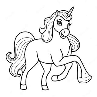 Barbie Horse Coloring Pages