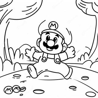 Adventurous Mario In Wonderland Coloring Page 3221-2570