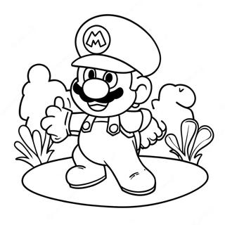 Adventurous Mario In Wonderland Coloring Page 3221-2571