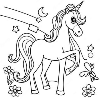 7 Year Old Girls Magical Unicorn Coloring Page 32244-58791