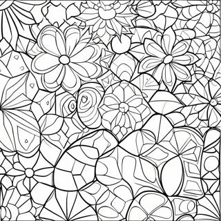 Tessellation Geometric Coloring Pages