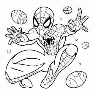 Spider-Man Mit Bunten Ostereiern Ausmalbild 32304-25537