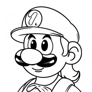 Mario Face Coloring Page 32313-25561