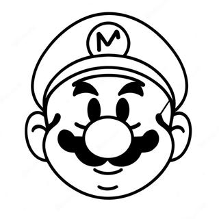 Mario Face Coloring Page 32313-25564