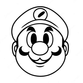 Super Mario Smiling Face Coloring Page 32314-25545