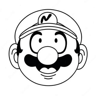 Super Mario Smiling Face Coloring Page 32314-25546