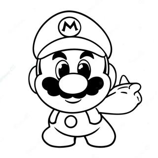 Super Mario Smiling Face Coloring Page 32314-25547