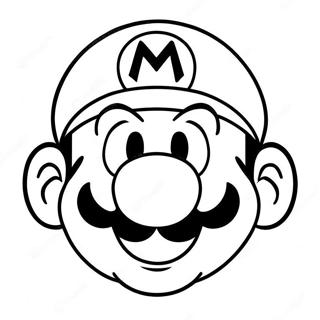 Super Mario Smiling Face Coloring Page 32314-25548