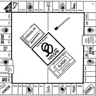 Pagina De Colorat Cu Tablă De Joc Monopoly 32353-25584