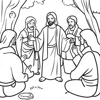 Jesus Teaching The Disciples Coloring Page 32414-25626