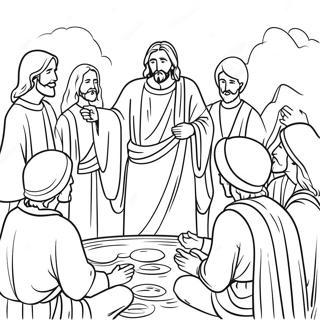 Jesus Teaching The Disciples Coloring Page 32414-25628