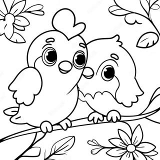 Love Birds Coloring Pages