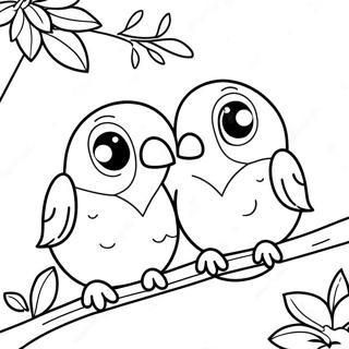 Love Birds Coloring Page 32423-25636