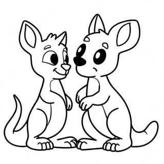 Kanga And Roo Coloring Pages