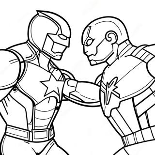 Iron Man Vs Captain America Coloring Page 32444-25650