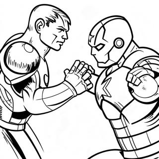 Iron Man Vs Captain America Coloring Page 32444-25651