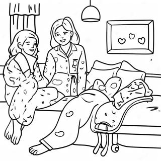 Pajama Party Fun Coloring Page 32453-25654