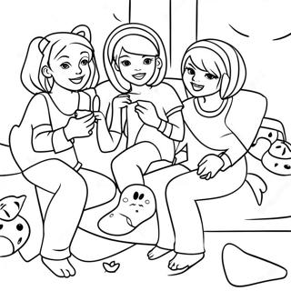 Pajama Party Fun Coloring Page 32453-25656