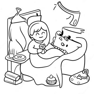 Cozy Pajama Party Coloring Page 32454-25666