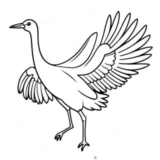 Majestic Crane In Flight Coloring Page 32494-25695