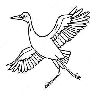 Majestic Crane In Flight Coloring Page 32494-25696