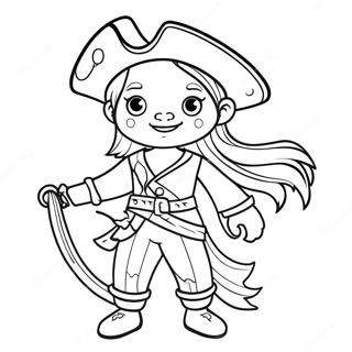 Uma In Een Piratenoutfit Kleurplaat 32504-25706