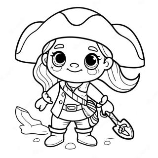 Uma In Een Piratenoutfit Kleurplaat 32504-25707