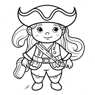 Uma In Een Piratenoutfit Kleurplaat 32504-25708