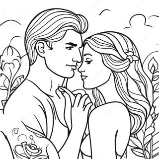 Sensual Couples Coloring Page 32544-25724