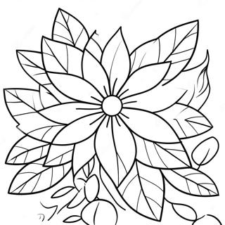 Poinsettia Coloring Pages