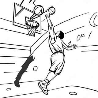 Basketball Player Shooting A Three Point Shot Coloring Page 32624-25804