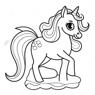 Sparkly Mermaid Pony Coloring Page 32644-25813