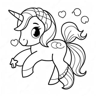 Sparkly Mermaid Pony Coloring Page 32644-25814