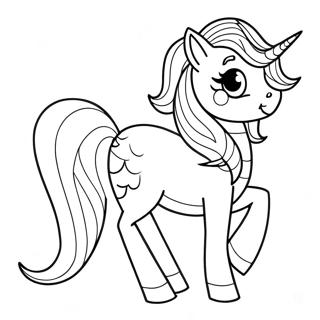 Sparkly Mermaid Pony Coloring Page 32644-25816