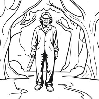 Creepy Serial Killer In Shadows Coloring Page 32664-25821